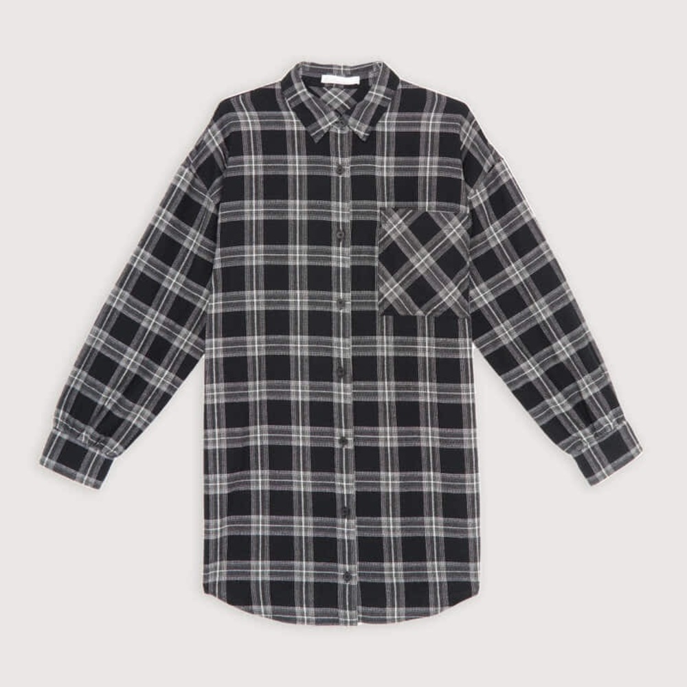 Oak + Fort Plaid Shirt Dress